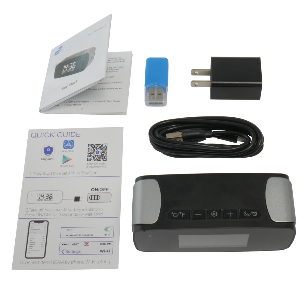 Mini Travel Alarm Camera With Accessories