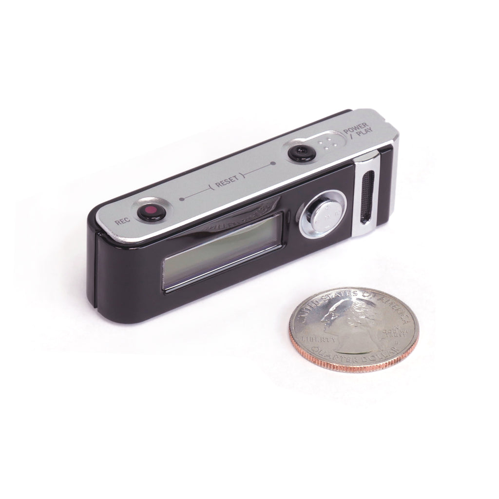 Micro Stick Voice Activated Audio Recorder and Quarter for Size